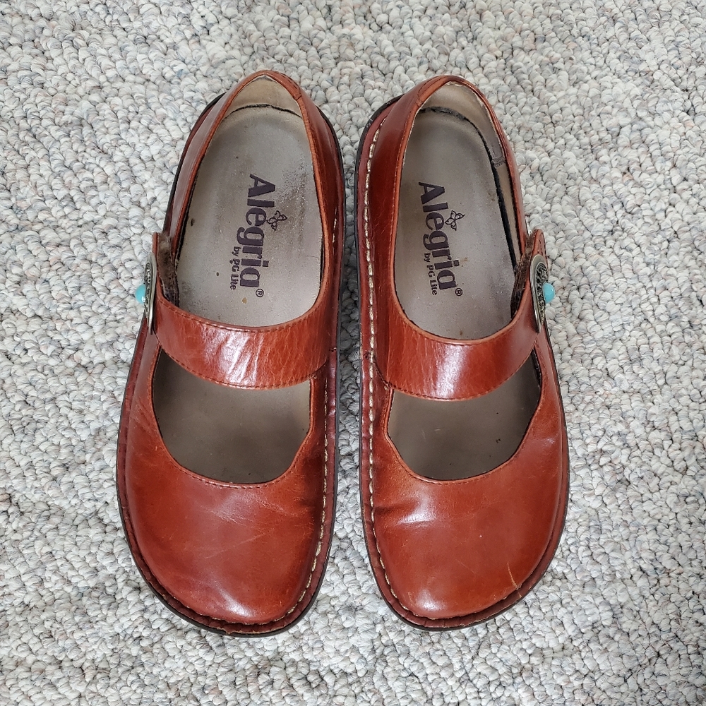 ALEGRIA paloma Mary Jane shoes brown leather - Picture 4 of 11